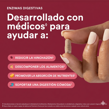 Enzimas Digestivas - Adiós Hinchazón y Gases