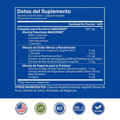 Selerb NAD+ Para Hombres | Libido & Prostata